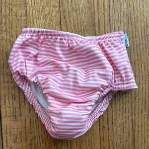 ✨ Green Sprouts Reusable Swim Diaper • 24M • Pink Stripe • Toddler Swim / Pool ✨